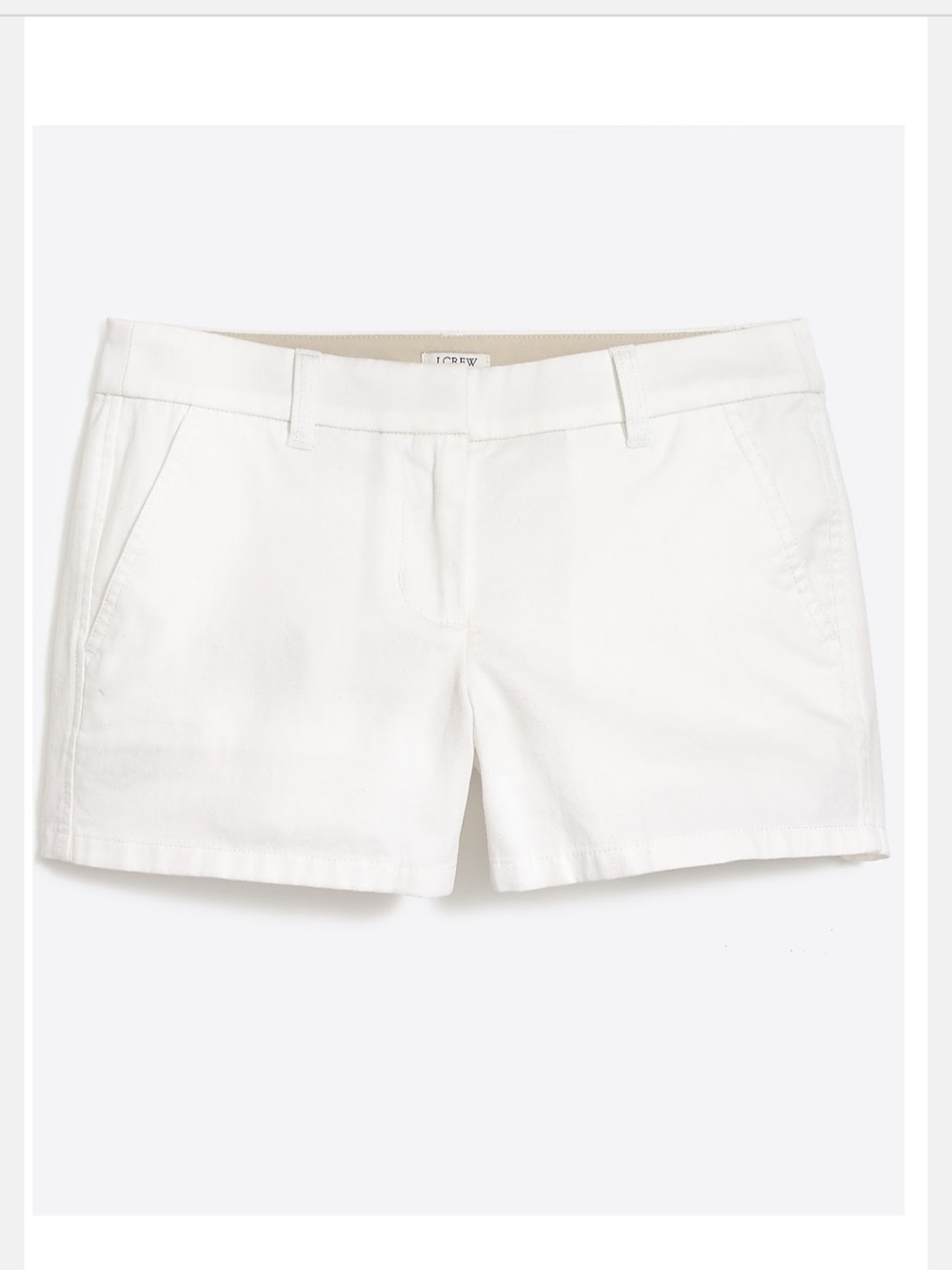 J. Crew Factory White Cotton Chino Bermuda Shorts